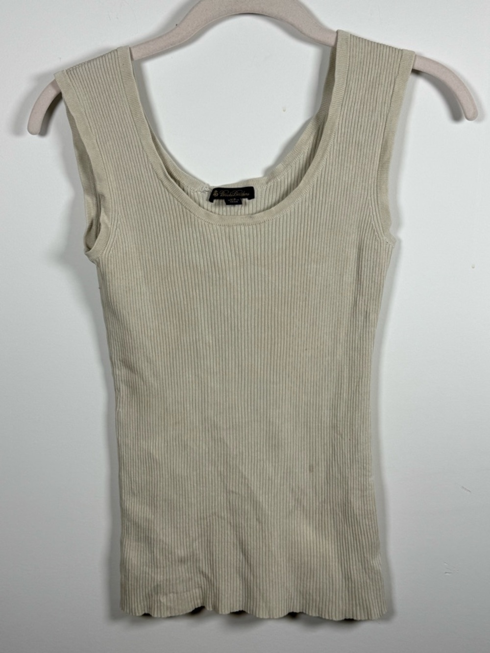 BROOKS BROTHERS | Ribbed Silk Blend Tank Top Size XS